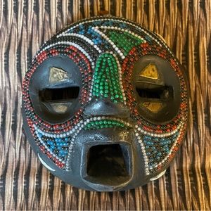 Vintage hand carved African tribal mask